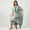 Off White Cotton And Rayon Block Print Kurta Set With Dupatta For Women