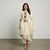 Cream Cotton And Rayon Embroidered Kurta Set With Dupatta For Women