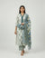 Off White Cotton And Rayon Block Print Kurta Set With Dupatta For Women